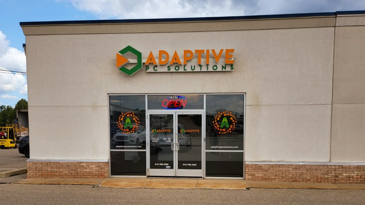Front entrance of adaptive pc solutions location
